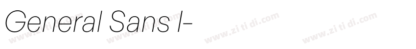 General Sans I字体转换